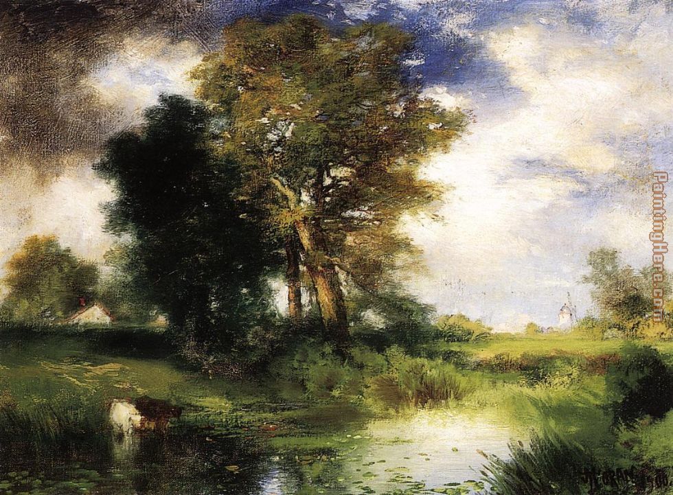 The Passing Storm painting - Thomas Moran The Passing Storm art painting